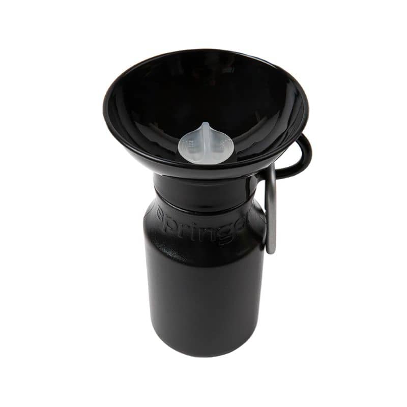 PETITE GOURDE PORTABLE POUR CHIEN AVEC RÉSERVOIR D'EAU - NOIR (TAILLE M - 440ML) - Image 3