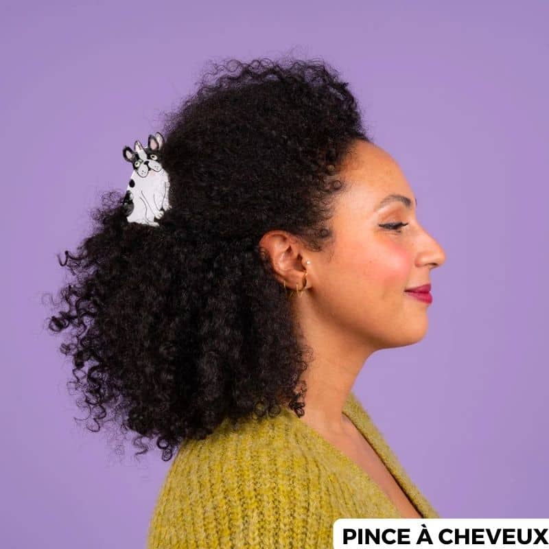 PINCE À CHEVEUX / BARRETTE - BOULEDOGUE (2 TAILLES DISPO) - Image 3