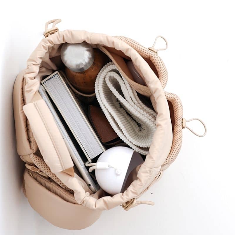SAC BALADE AVEC NOMBREUX RANGEMENTS - BEIGE LATTE - Image 4
