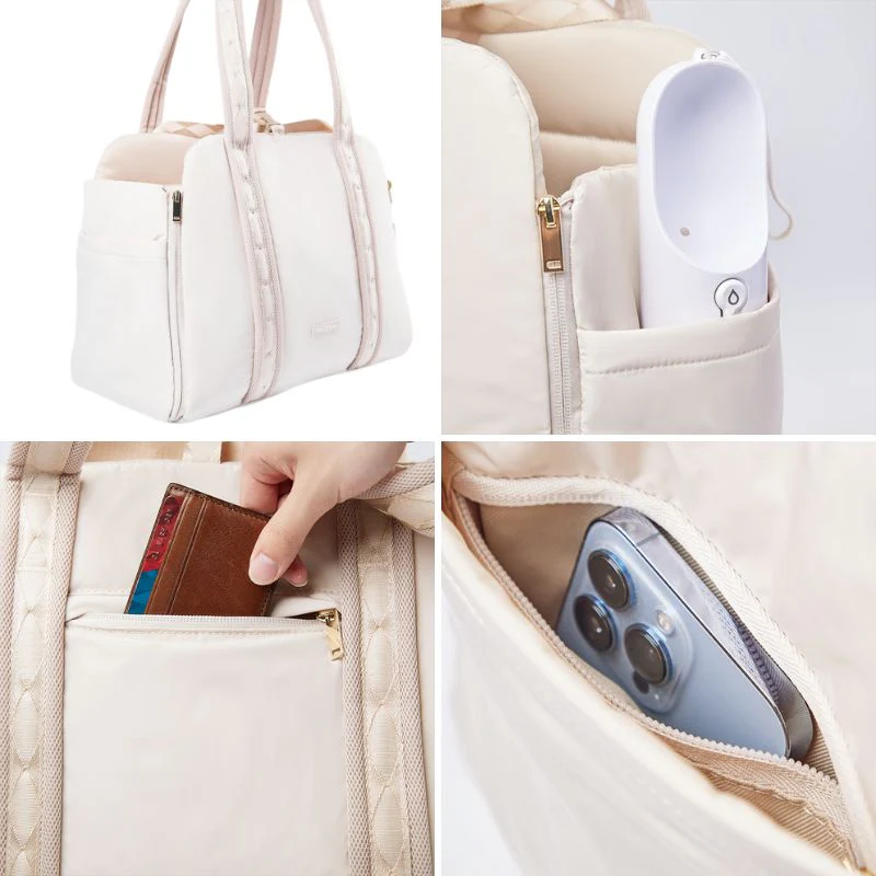 SAC DE TRANSPORT CONVERTIBLE & PLIABLE POUR CHIEN - BEIGE SABLE - Image 5