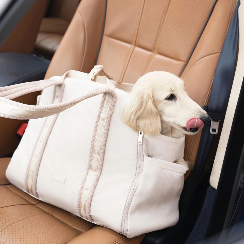 SAC DE TRANSPORT CONVERTIBLE & PLIABLE POUR CHIEN - BEIGE SABLE - Image 6