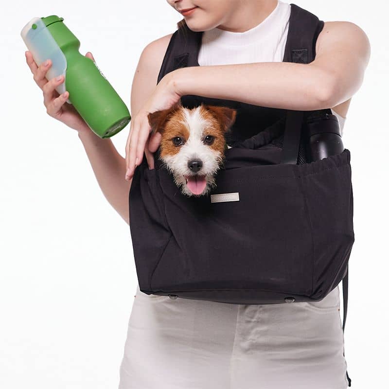 SAC DE TRANSPORT POUR CHIEN POUVANT ÊTRE PORTÉ À L’AVANT OU AU DOS - NOIR - Image 3