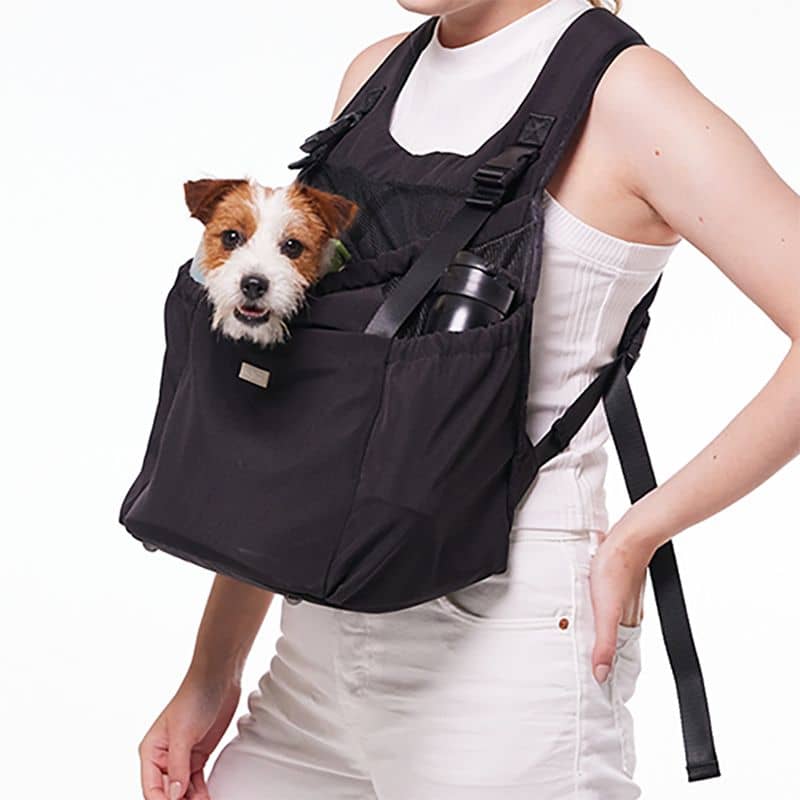SAC DE TRANSPORT POUR CHIEN POUVANT ÊTRE PORTÉ À L’AVANT OU AU DOS - VERT MENTHE - Image 5