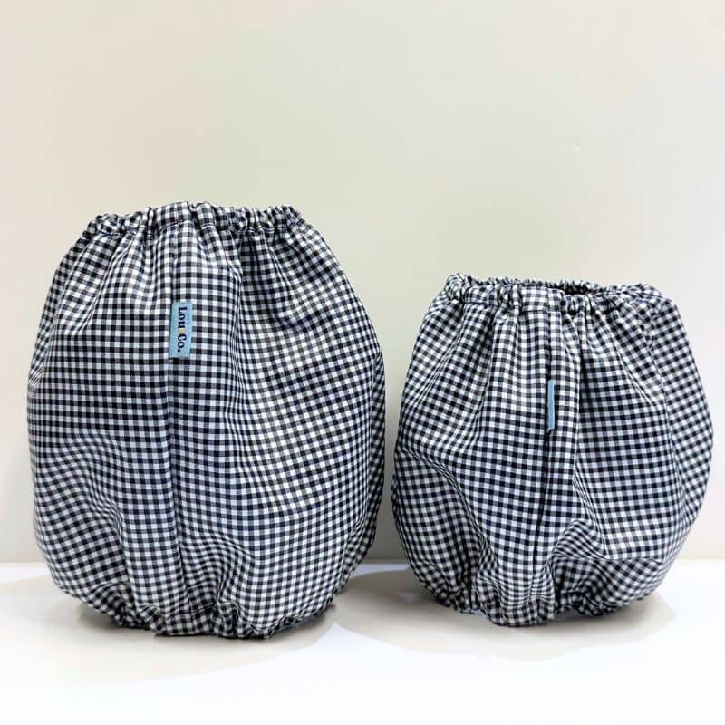 SNOOD WATERPROOF POUR CHIEN - VICHY MARINE ET BLANC - Image 3