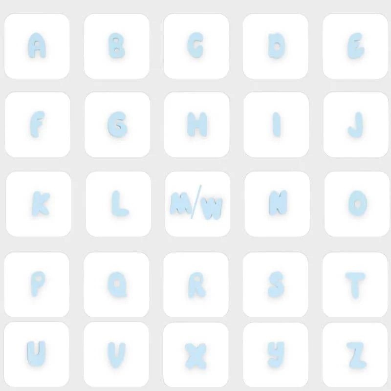 CHARMS SILICONE POUR PERSONNALISER ACCESSOIRE CHIEN - ALPHABET VERT & BLEU - Image 8