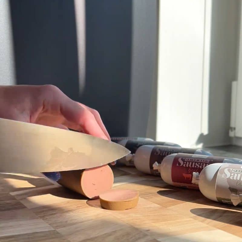PÂTÉE FERME POUR CHIEN - SAUCISSE DE RÉCOMPENSE (CANARD, BOEUF, AGNEAU, DINDE OU SAUMON) - Image 4