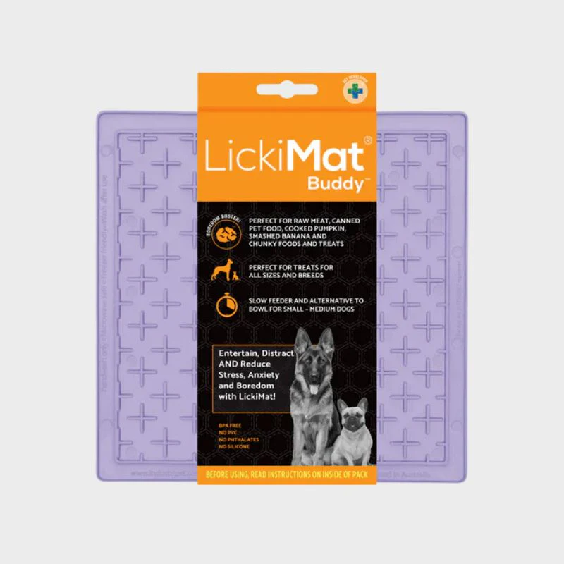TAPIS DE LÉCHAGE ET D’OCCUPATION POUR CHIEN ET CHAT - LICKIMAT® BUDDY™ LAVENDER