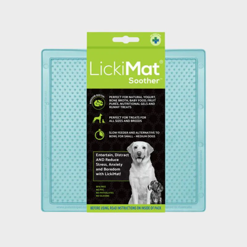 TAPIS DE LÉCHAGE ET D’OCCUPATION POUR CHIEN ET CHAT - LICKIMAT® SOOTHER™ MINT