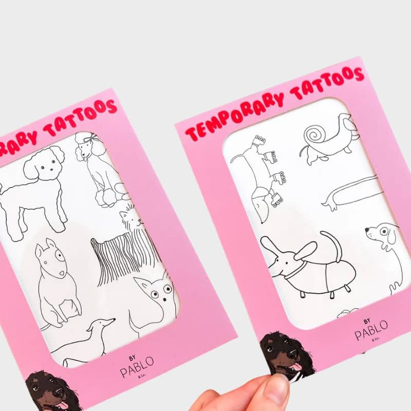 TATOUAGES TEMPORAIRES MOTIFS CHIENS