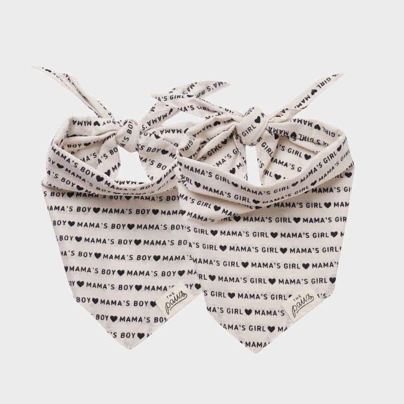 BANDANA POUR CHIEN - đ MAMA'S GIRL OU MAMA'S BOY đ