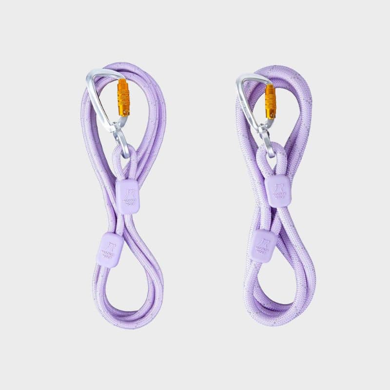 LAISSE RÉFLÉCHISSANTE EN CORDE POUR CHIEN - MAUVE LAVENDER (2 TAILLES DISPO)