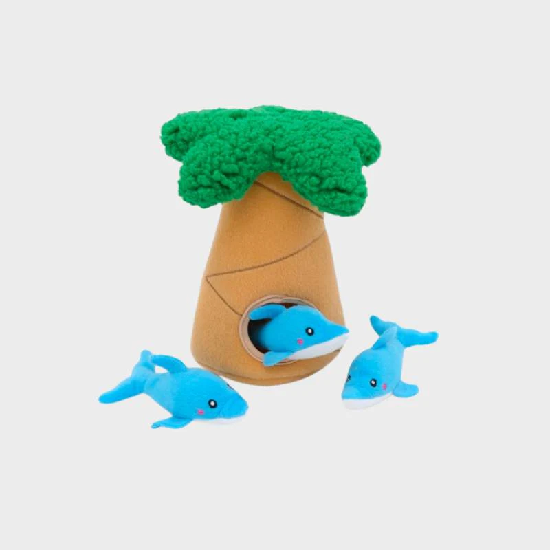 JOUET DâOCCUPATION INTERACTIF POUR CHIEN - PALMIER & DAUPHIN đŽđŹ